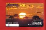 Japan Japon  Japanese Telefonkarte Phonecard - Sonnenuntergang  Balken Nr. 330 - 4386 - Landschappen