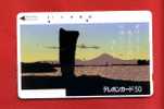 Japan Japon  Japanese Telefonkarte Phonecard - Sonnenuntergang   Nr. 110 - 011 - Landschappen