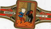 TINTIN. TRES BELLE BAGUE DE CIGARE. SENATOR. FAIT PARTIE D´UNE SERIE DE 24. N° 16. SD (fin 60). DARGAUD.PARIJS - Autres & Non Classés