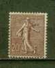 FRANCE N° 131 A * Brun Lilas Foncé - 1903-60 Sower - Ligned