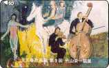 Japan  Phonecard Pferd Horse Gitarre Malerei Painting - Horses