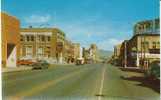 Wenatchee WA 1950s Street Scene On Postcard, Autos Trucks Business Signs, Wrigley Gum Billboard - Other & Unclassified