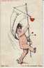 Cupid Series Washington Flag On Undivided Back Antique Postcard, AYPE Cancel Postmark On Back - Altri & Non Classificati