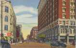 Spague Ave & Hotel Davenport, Spokane WA On1940s Vintage Curteich Linen Postcard - Spokane