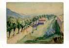 VUE D´UN CANAL EN SURPLOMB . AQUARELLE SIGNEE L. NOGUE ET DATEE 45 - Aquarelles