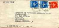 1614. Carta Aerea  India Park Street 1957 - Briefe U. Dokumente