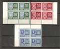 Nor Mi.nr.393-95/ NORWEX 1955, Als 4-er Block  Mit Eckrand ** - Unused Stamps