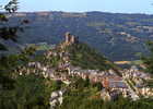 NAJAC (Aveyron)  - Vue Générale Du Village Dominé Par Son Château Du XIIIe Siècle - Najac