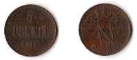 FINLANDE    5   PENNIA     1915  NICOLAS II - Finland