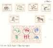 26464)foglio Con Serie Completa Sport - Olimpiade Tokio '64 Catalogo Yvert N°543/545 - 736/741+ B.f-1964 Rep.dem.tedesca - Lettres & Documents
