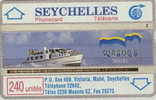 # SEYCHELLES 3 Mason's Travel 240 Landis&gyr  -bateau,boat- Tres Bon Etat - Sychelles