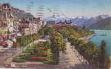 Z2228, Montreux, La Rouvenez Et La Dent Du Midi, Circulated 1933 - Mon