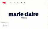 Télécarte Publicitaire Japonaise (740) MARIE-CLAIRE *  PARIS * PARFUM * Cosmétique * KOSMETIK * ADVERTISING  WERBE - Perfume