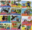 TINTIN. SERIE DE 12 EMBALLAGES PUB KANDOS KIDDIES MILK CHOCOLATE VENANT DU SRI LANKA. 2005 - Objetos Publicitarios