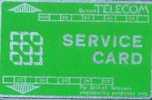 # UK_BT O3 1989 Green / Silver Notched (Official Card)  Landis&gyr 01.89  Tres Bon Etat - BT Engineer BSK Service : Emissions De Test