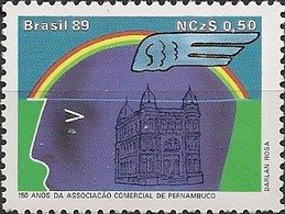 BRAZIL - PERNAMBUCO COMMERCIAL ASSOCIATION, 150th ANNIVERSARY 1989 - MNH - Unused Stamps