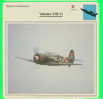 AVION, FICHE ILLUSTRÉE - YAKOVLEV YAK-11 - URSS - DIMENSION 15 X 15cm - - Flugzeuge