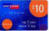 PREPAYEE   ONE2ONE       £10 - Andere & Zonder Classificatie