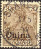 Germany Offices In China #24a XF Used 3pf Light Red Brown From 1901, Expertized - Cina (uffici)