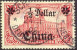 Germany Offices In China #43 XF Used $1/2 On 1m From 1905, Expertized - China (oficinas)