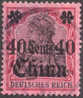 Germany Offices In China #52 XF Used 40c On 80pf From 1906-13, Expertized - Deutsche Post In China