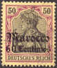Germany Offices In Morocco #27 XF Used 60c Opn 50pf From 1905, Expertized - Deutsche Post In Marokko