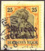 Germany Offices In Morocco #37 XF Used 30c On 25pf On Piece From 1906-11 - Morocco (offices)