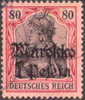 Germany Offices In Morocco #53 XF Used 1p On 80pf From 1911 - Morocco (offices)