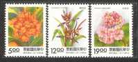 TAIWAN 1994 Flowers 3v - Nuovi