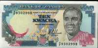 ZAMBIE - 10  KWACHA   FDS UNC  CONDIZIONI COME DA FOTO CART 45 - Zambia