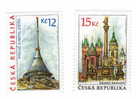 Czech Republic / Hradec Kralove And Hotel Jeshted - Unused Stamps