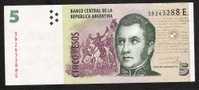 ARGENTINA P353  5  PESOS (2002-3)    VF+ - Argentine