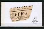 Carnet De Prestige De 5£ - DX9 (S-G) - Book Of Royal Mail Stamps : The Story Of The Financial Times (1888-1988). - Carnets