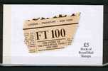 Carnet De Prestige De 5£ - DX9 (S-G) - Book Of Royal Mail Stamps : The Story Of The Financial Times (1888-1988). - Markenheftchen