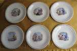 6 Assiette A Dessert St Amand - Motif Japon - Saint Amand (FRA)