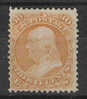 US,1861-67, YT 25 MI 24 (*) 30 CENTS ORANGE NOT GRILLED NO GUM - Neufs