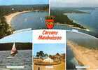 CPSM. CARCANS MAUBUISSON. PLAGE DE BOMBANNES.LE LAC.LE POLE. CARCANS PLAGE. PLANCHE SUR LE LAC. DATEE 1987. - Carcans