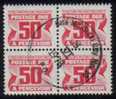 CANADA   Scott #  J 40  VF USED Blk. Of 4 - Impuestos