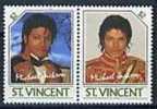 MICHAEL JACKSON PAIR STAMPS MNH - St.Vincent (1979-...)