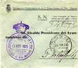 Carta Franquicia ARENYS DE MAR (Barcelona) 1925 - Lettres & Documents