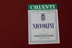 ETIQUETTE DE VIN ITALIEN  CHIANTI NICCOLINI  FIRENZE ITALIA  MARCHESE IPPOLITO NICCOLINI  COLLINE SENESI - Vino Rosso