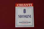 ETIQUETTE DE VIN ITALIEN  CHIANTI NICCOLINI  FIRENZE ITALIA  MARCHESE IPPOLITO NICCOLINI  COLLINE SENESI - Rouges