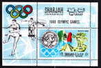 SHARJAH  1968 Jeux Olympiques De Mexico  Bloc Feuillet   Mi Nr 41A - Schardscha