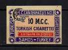 GREECE VINIETES CIGARETES SAMOS - Fiscaux