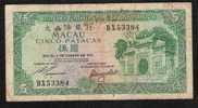 MACAO MACAU   P58c  5   PATACAS     1981   FINE - Macao