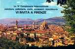 FIRENZE CARTOLINA INVITO  CAMPIONARIA INTERNAZIONALE FIERA  TIMBRO UNIVERSAL BOLOGNA   NON  VIAGGIATA  COME DA FOTO - Marchands