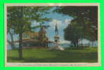 FREDERICTON, N.B. - BOAT CLUB HOUSE & ROBERT BURNS MONUMENT - PECO - - Fredericton