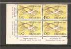 CH Mi.Nr.518/  - SCHWEIZ - Pro Aero 1949, Eckrand 4er-Einheit ** - Unused Stamps