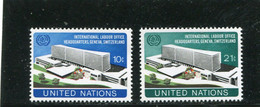 UNITED NATIONS - NEW YORK   - 1974  LABOUR OFFICE HEADQUARTES GENEVA  SET   MINT NH - Ongebruikt