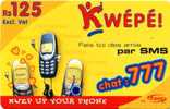 @+ Ile Maurice - Recharge GSM - KWEPE 125 - Chat 777. Ref: MU-KWE-REF-0004A - Maurice